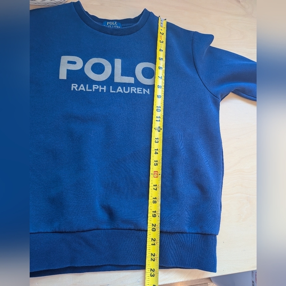 POLO RALPH LAUREN Kid Crewneck Size Large 14-16 Navy Blue Unisex - Picture 7 of 11